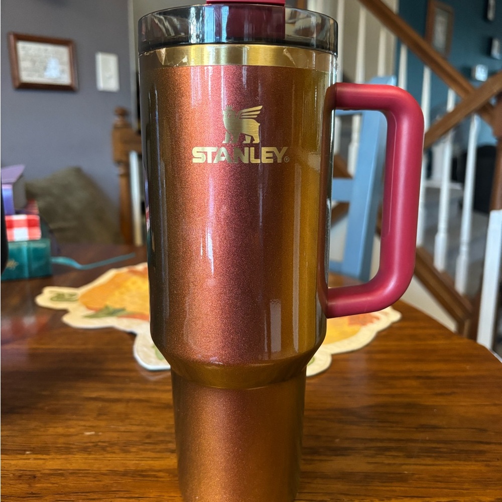 Stanley Copper and Red Travel Mug